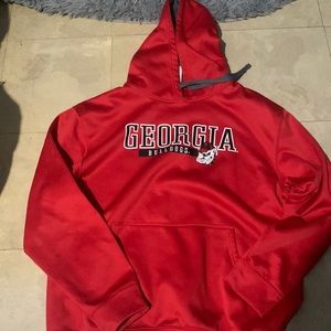 Red Georgia Bulldogs Hoodie Large